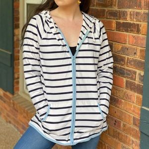 Christopher + Banks XL Striped Summer Hoodie